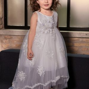 Βαπτιστικό φόρεμα κεντημένο τούλι 403-1 Dolce Bambini