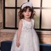 Βαπτιστικό φόρεμα κεντημένο τούλι 403-1 Dolce Bambini