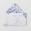 Προσκλητήριο γάμου bluefloral 2609